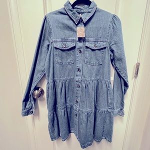 NWT Free People Denim Dress Size M